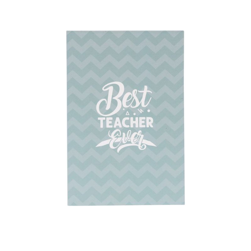 Best Teacher Note Pad and Daily Planner Set with sticky notes, to-do list, and water tracker in mint green design
