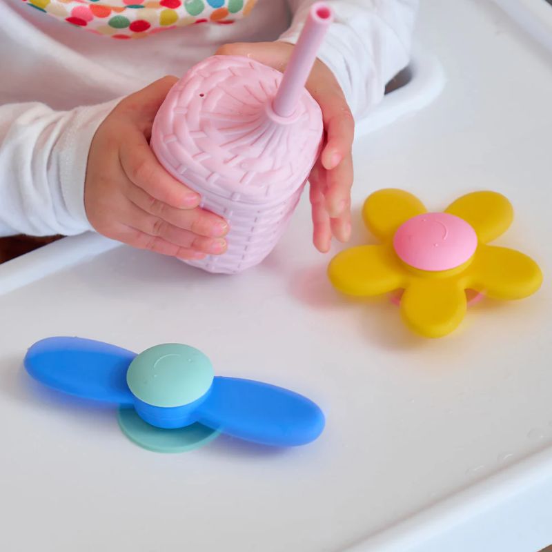 Baby BPA Free Spinner | Yellow Flower