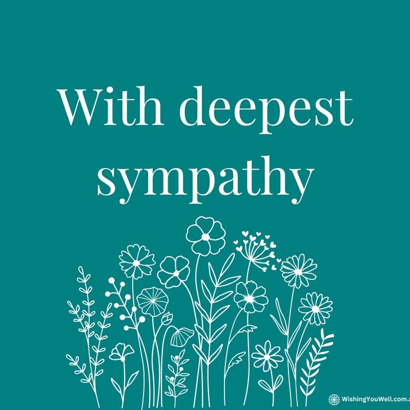 Complimentary gift card | With deepest sympathy