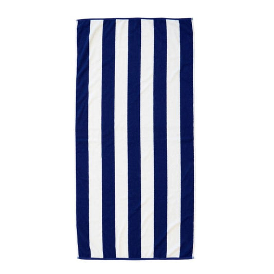 ECO Beach Towel | Navy & White Stripe