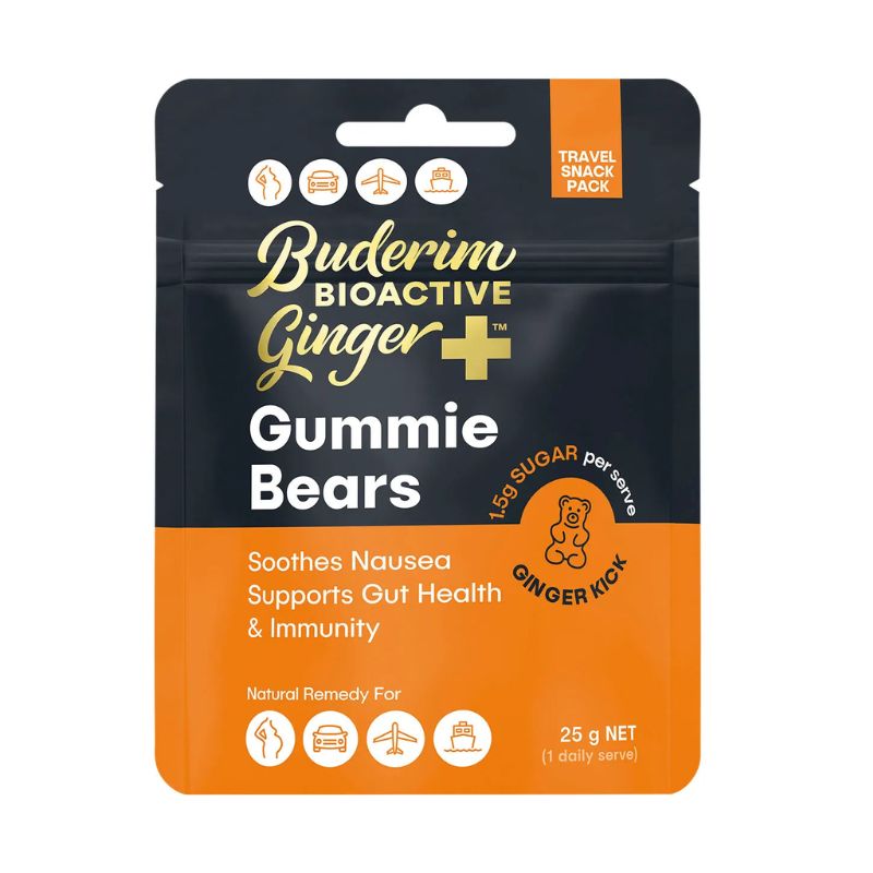 Ginger Gummie Bears | Buderim BioActive | Wishing You Well