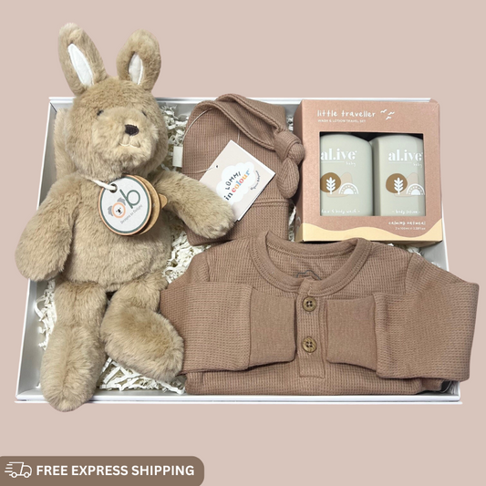 Kangaroo cuddles baby gift box