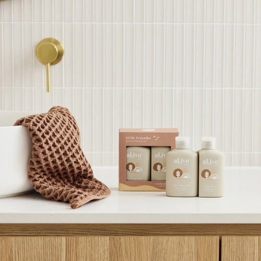 Little Traveller Wash & Lotion Duo | Calming Oatmeal | Al.Ive Body | Wishing You Well