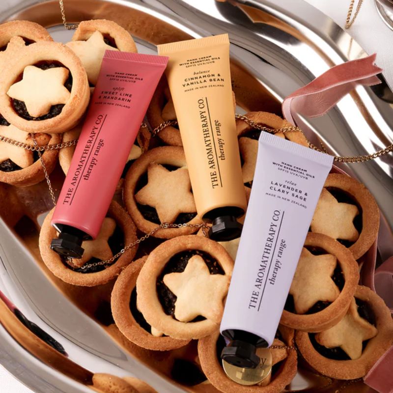 Soft hands, happy moments. Three travel-size hand creams with essential oils — gift-ready and made in New Zealand