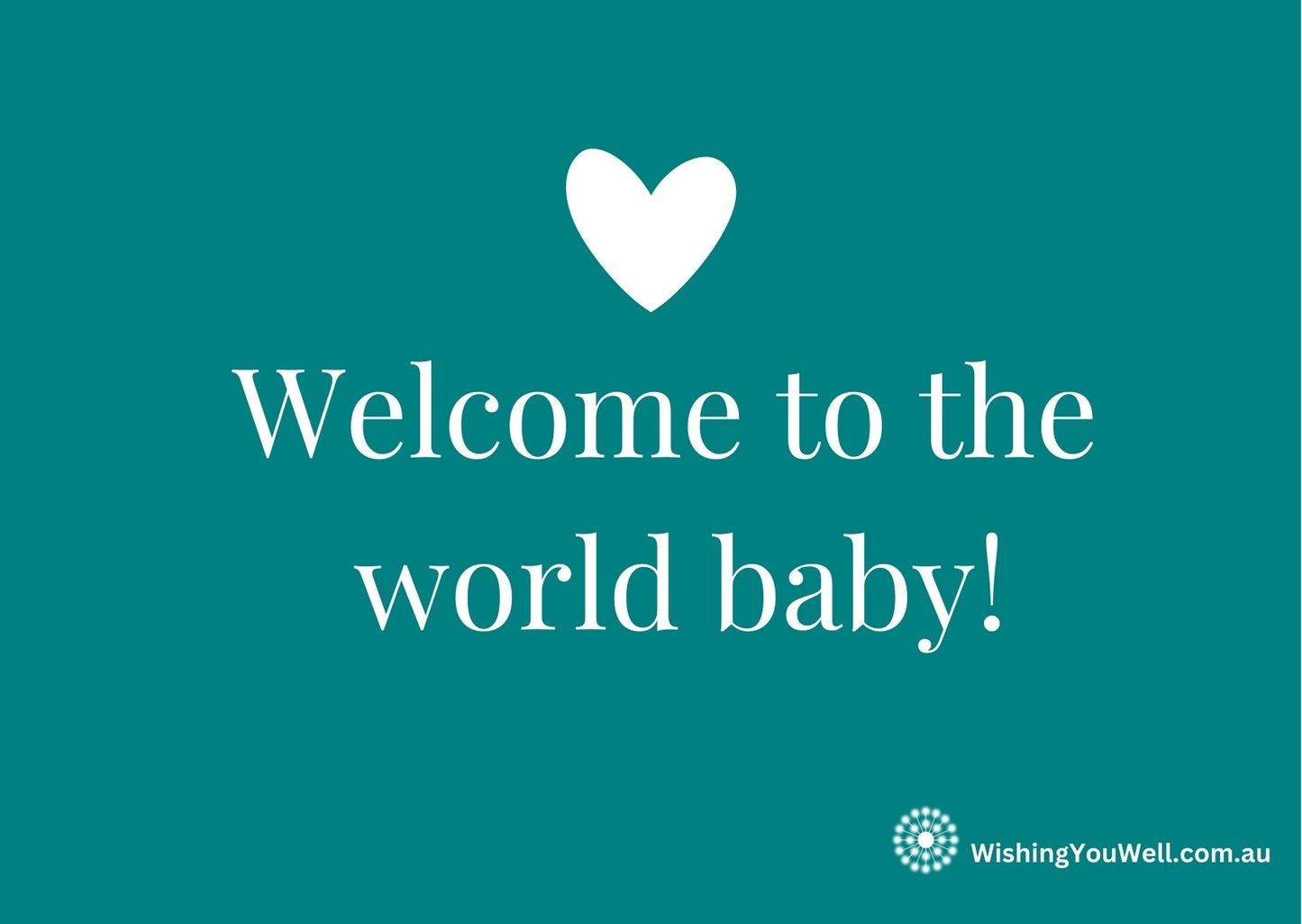 Complimentary gift card | Welcome to the World Baby!