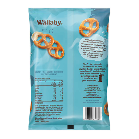 Wallaby Mini Pretzels Twists | Sea Salt (V, GF, DF)