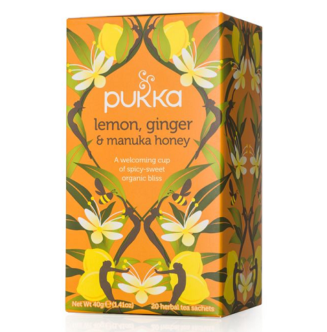 Pukka lemon, ginger & manuka honey 20 herbal tea sachets