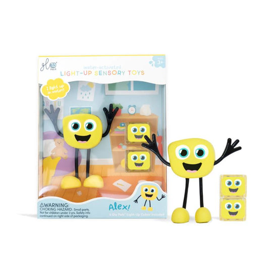 Glo Pals YELLOW light Up Character | Jelly Stone