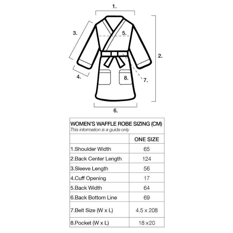 Women's Bath Robe | Grey Waffle