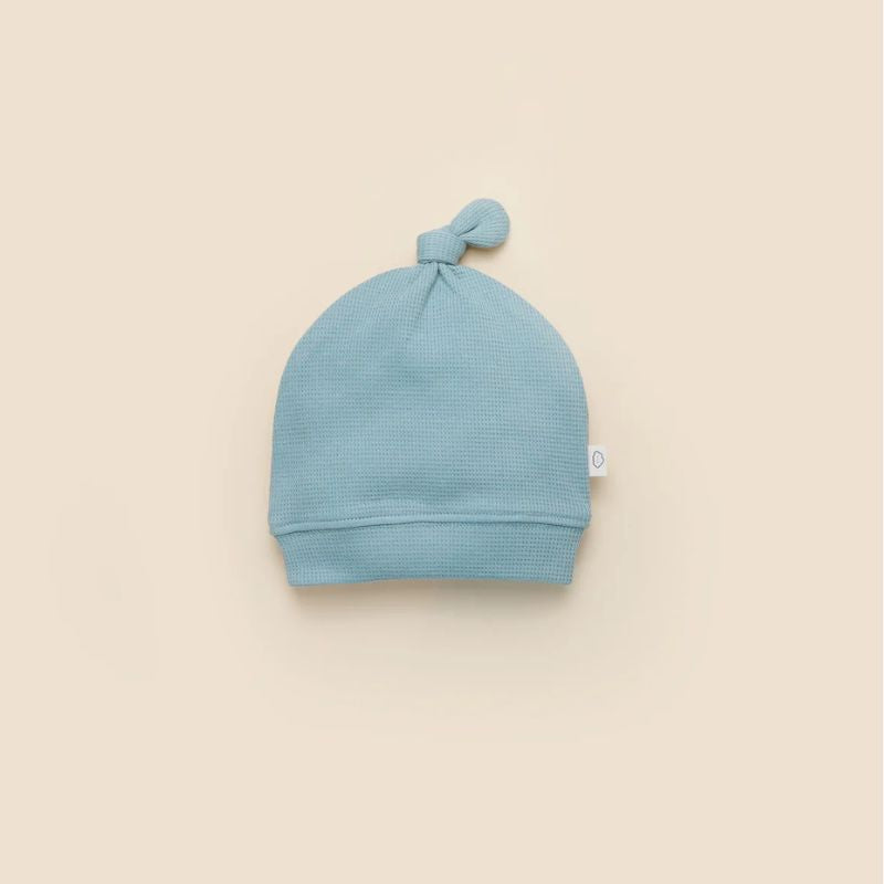 Baby Waffle Beanie | Dusk Blue | Lummi in Colour | Wishing You Well