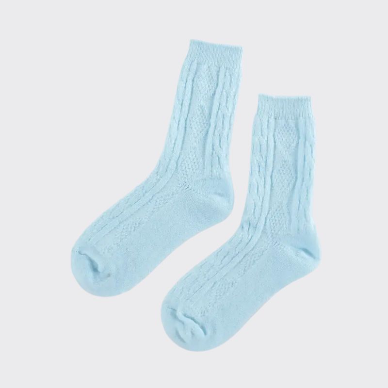Soft Blue Comfy Socks