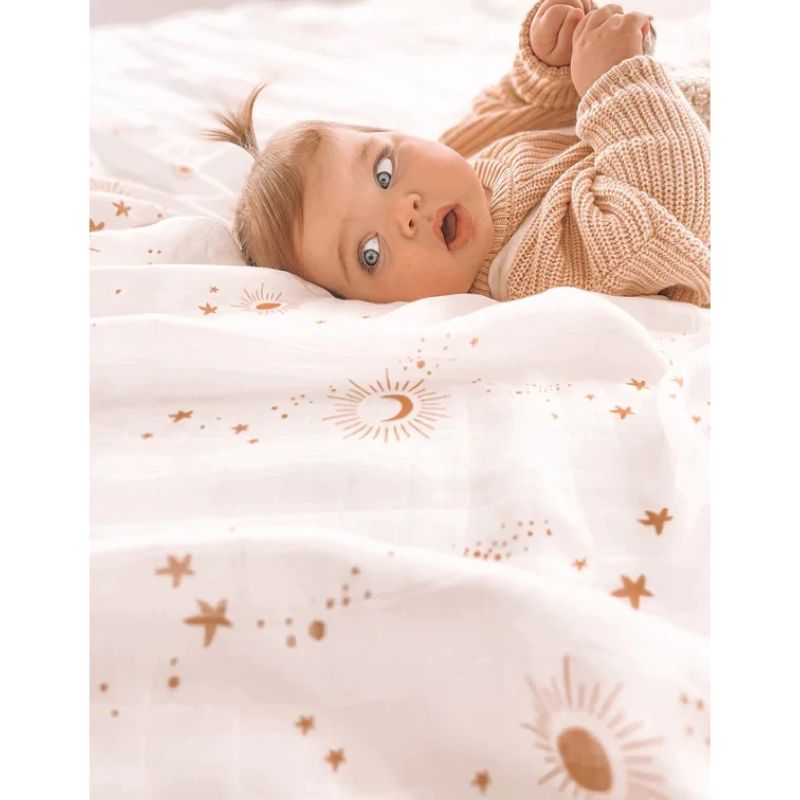 Constellation Muslin Swaddle| Fox & Fallow Baby | Wishing You Well Gifts