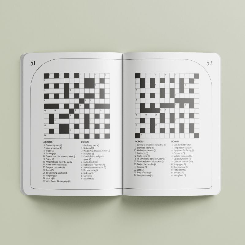 Prestige Crossword Puzzle Book – 130+ Crosswords for Mindful Brain Training