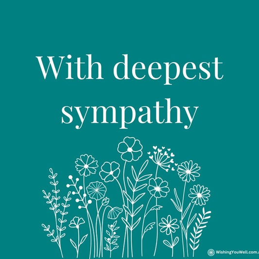 Complimentary gift card | With deepest sympathy