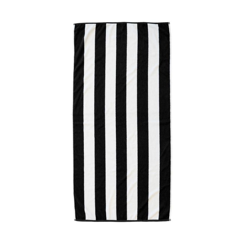 ECO BeachTowel | Black & White Stripe