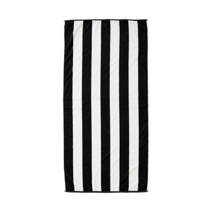 ECO BeachTowel | Black & White Stripe