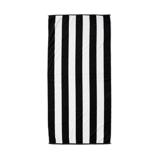 ECO BeachTowel | Black & White Stripe