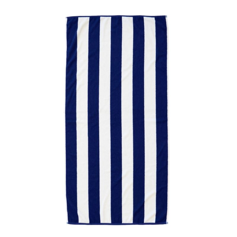 ECO Beach Towel | Navy & White Stripe