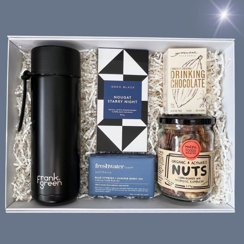 Gourmet Nibbles Gift Hamper with Frank Green