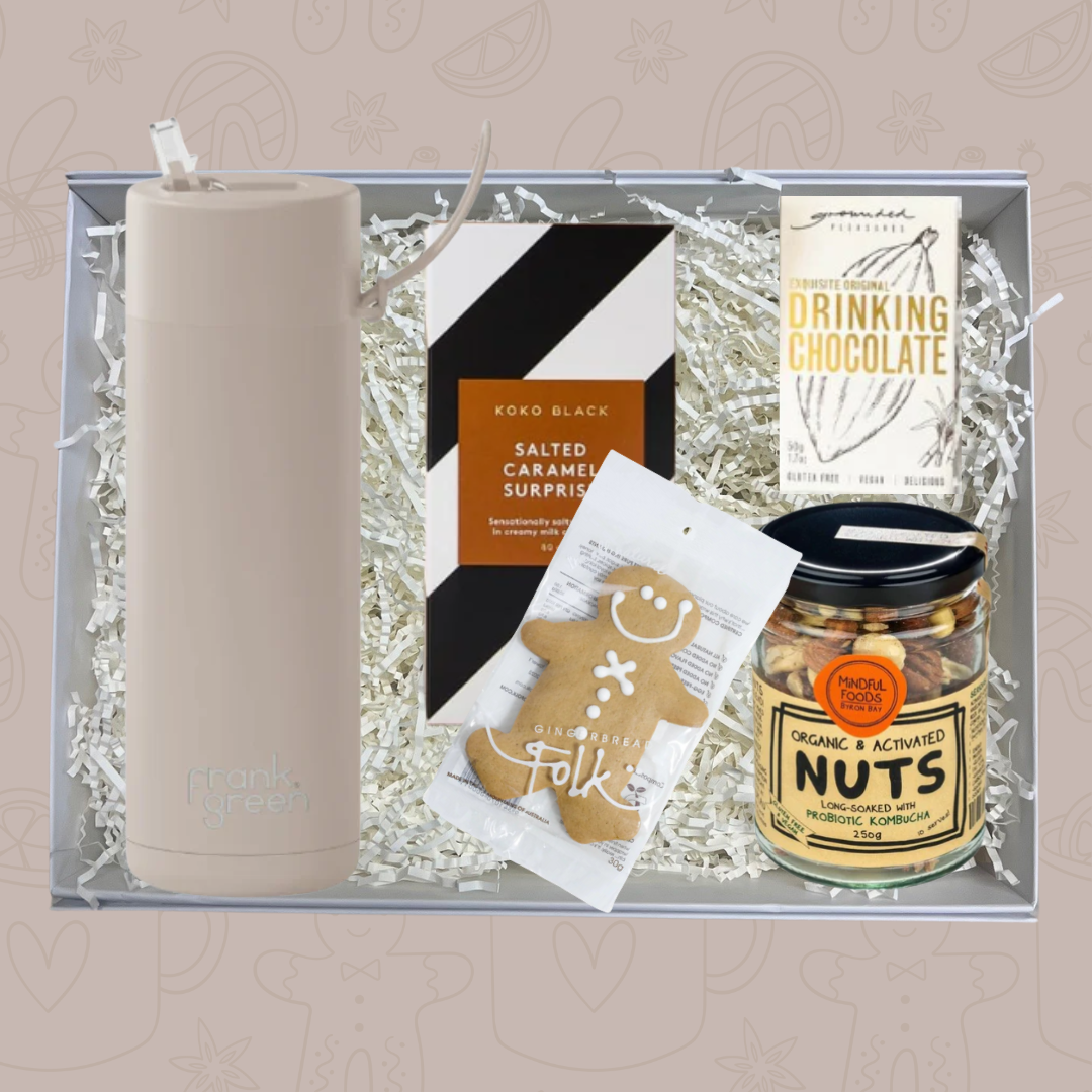 Gourmet Nibbles Gift Hamper with Frank Green