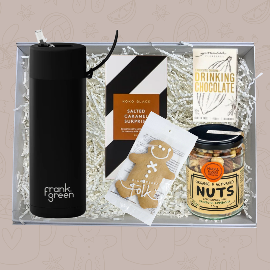 Gourmet Nibbles Gift Hamper with Frank Green