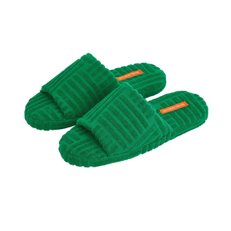 Green Terry Slides | Annabel Trends | Wishing You Well