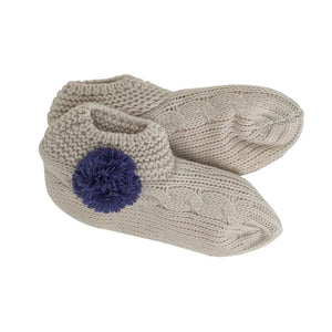 Slouchy slippers with Grips | Grey