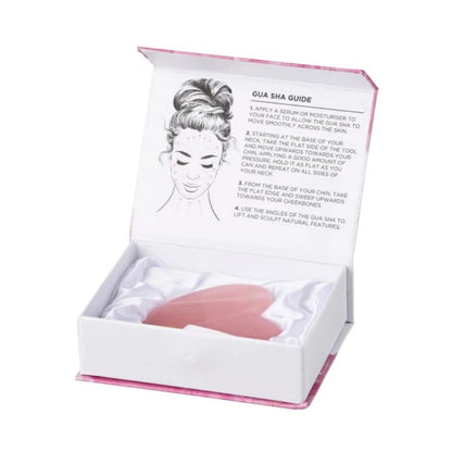 Rose Quartz Gua Sha – Facial Massage & Lifting Tool
