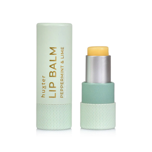 Huxter Peppermint & Lime Lip Balm in a wind-up tube — natural vegan lip care with peppermint, lime, Vitamin E, jojoba and avocado oil.