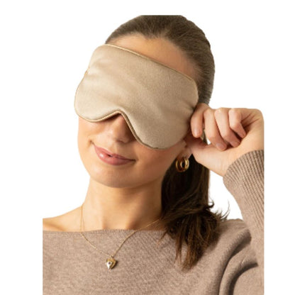 Velvet eye mask // Latte