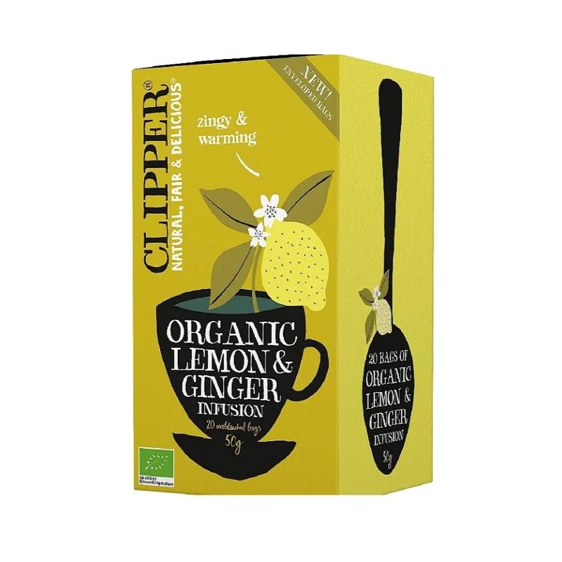 Organic Lemon& Ginger |Clipper Tea | Natural fair & Delicious | Wishing You Well Gifts