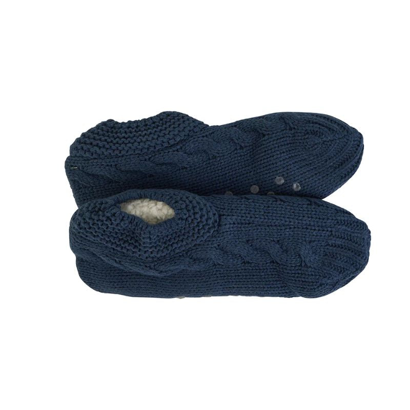 Mini Comforts | Care Package | Get Well Soon | Men's slouchy slippers navy