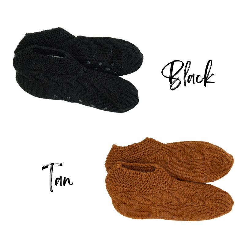 Mens Sherpa lined slipper socks with grips