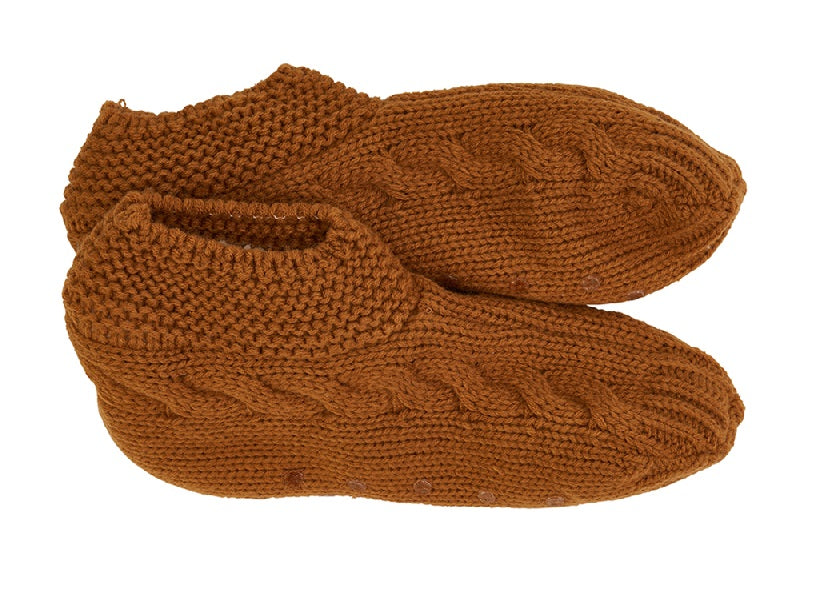 Tan Mustard Mens Slouchy Slippers | Hospital & Home RECOVERY Care Box | Wishing You Well gifts