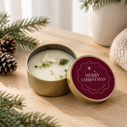 Merry Christmas Mini Soy Candle