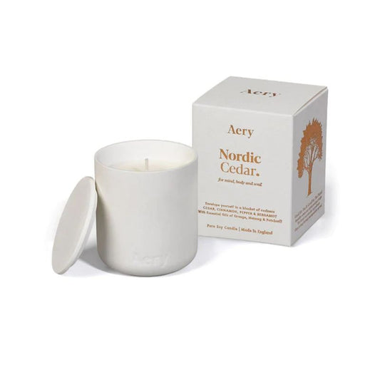 Nordic Cedar Scented Candle | Aery | Wishing You Well