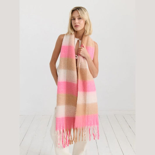 Neon Pink Fluffy Scarf