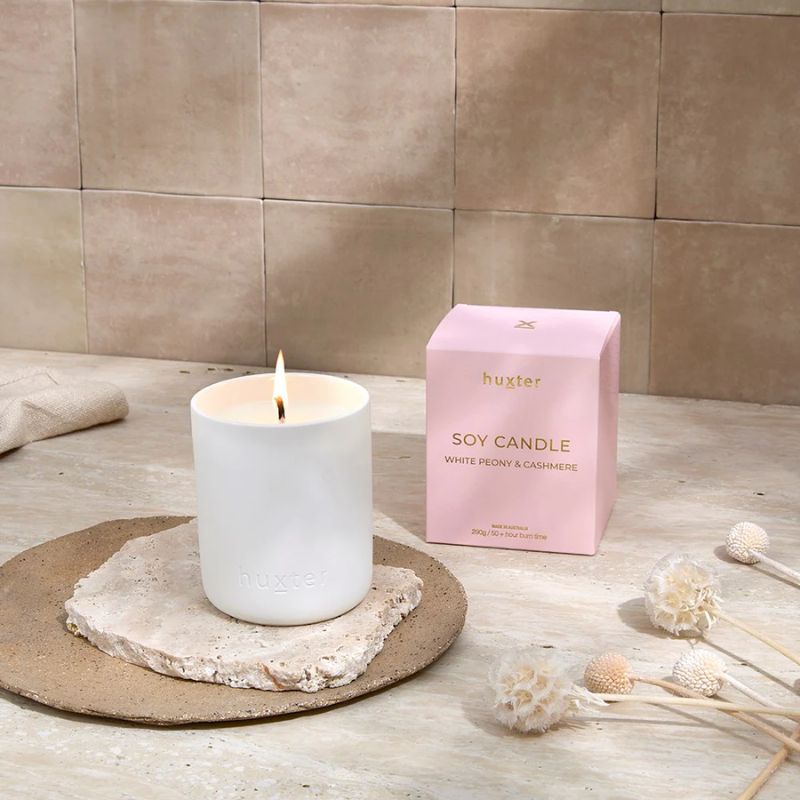 White Peony & Cashmere Candle | Huxter