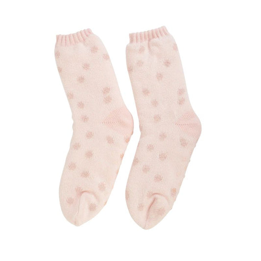 Spotty Lounge Socks | Sherpa Lined & non slip grips| 1 LEFT!