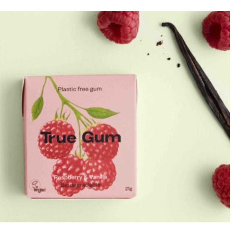 Raspberry & Vanilla Chewing Gum | True Gum | Wishing You Well