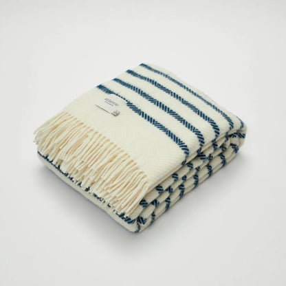 Wool Blanket | Sailor Blue Stripe