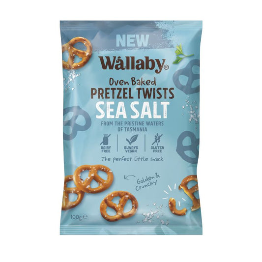 Wallaby Mini Pretzels Twists | Sea Salt 100g