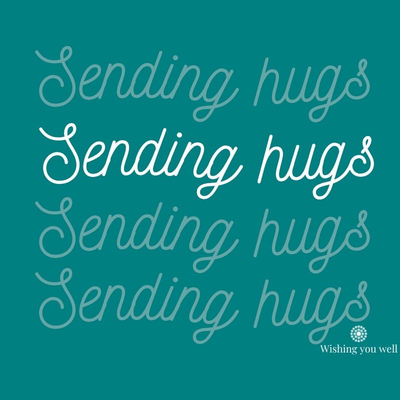 Complimentary gift card | Sending Hugs (Teal)
