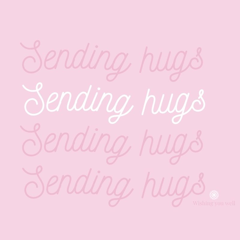 Complimentary gift card | Sending Hugs (Pink)
