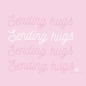 Complimentary gift card | Sending Hugs (Pink)