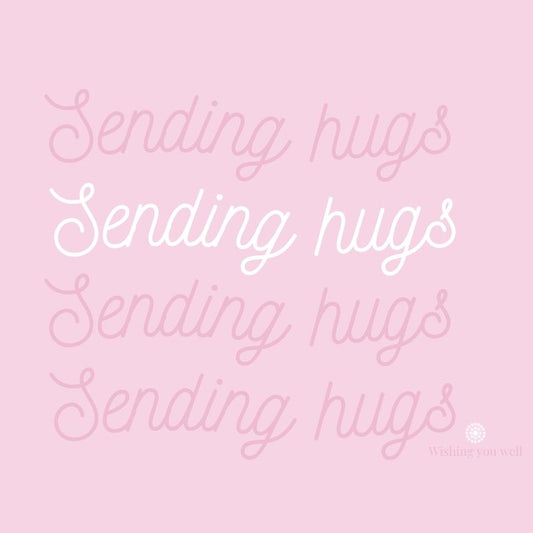 Complimentary gift card | Sending Hugs (Pink)