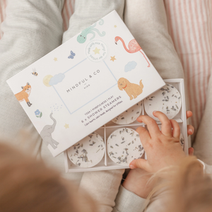 Mindful & Co Kids Lavender Shower Steamers — calming aromatherapy for children, promoting relaxation, stress relief, and sleep enhancement.