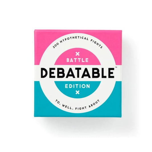 Debatable: Battle Edition – fun debate card game with bold modern design