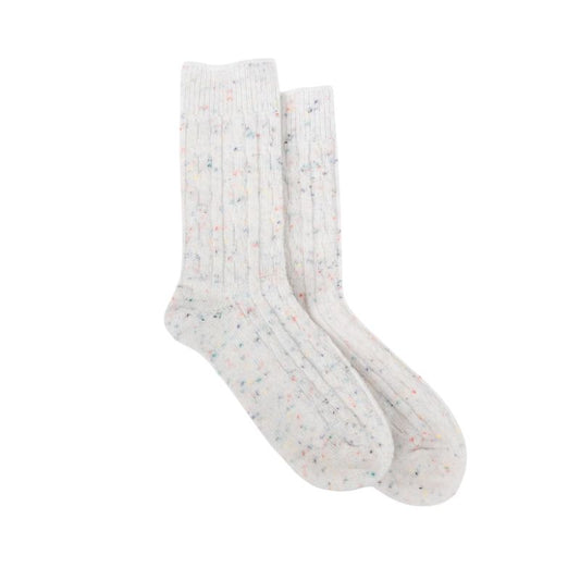 White Colourful speck socks comfy

