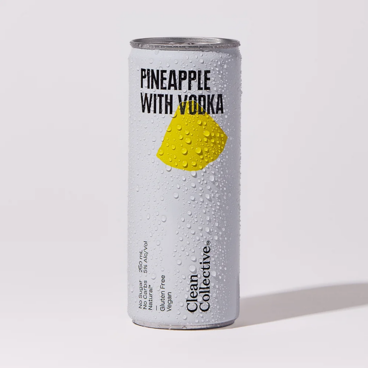 Clean Collective Pineapple & Vodka 250ml can, zero sugar vodka premix
